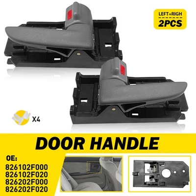 2x Manija Interior Puerta Derecha y Derecha Para 2004-09 KIA Spectra 2005-09 Spectra5 Gris EAAE Foto 1 de 4