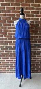 Halter Sundress Nine Eight New York Dress Blue SZ Medium NWT - Picture 1 of 5