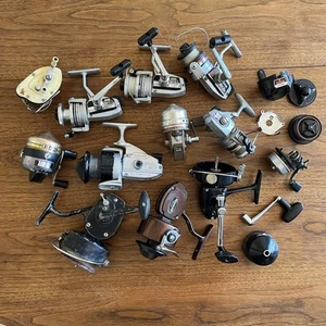 Vtg Fishing Reel Lot Zebco Ryobi Penguin Olympic Berkley Sportfisher As Is Parts - Picture 1 of 24