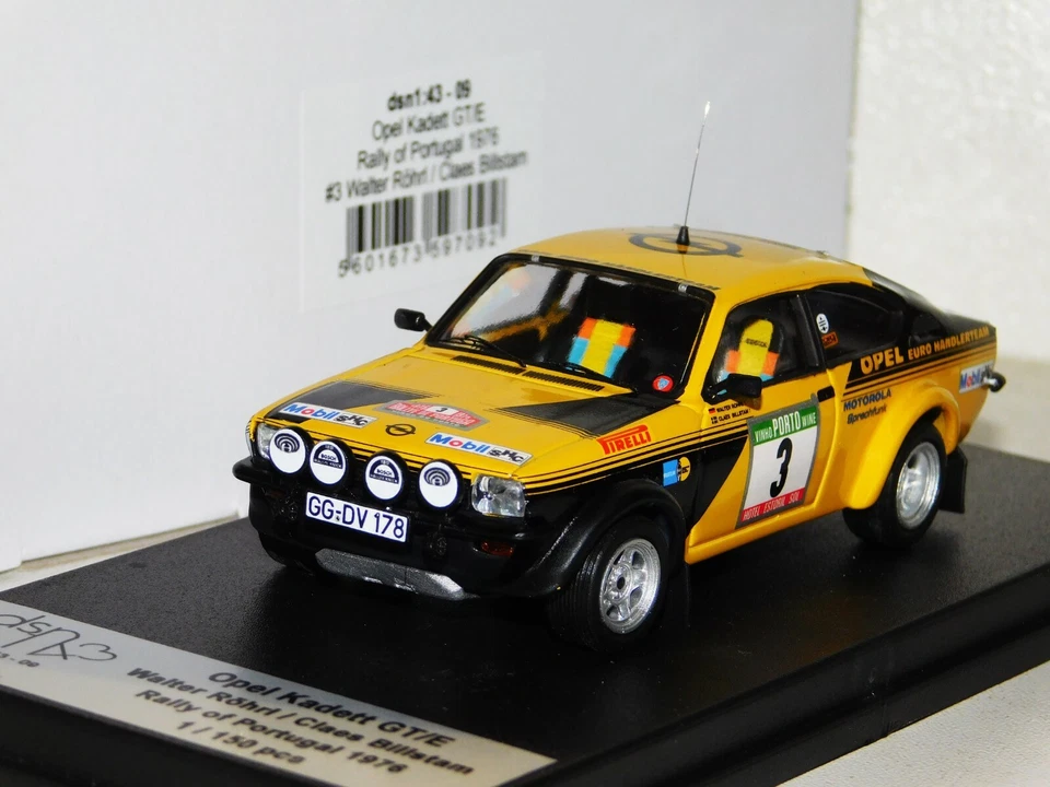 OPEL KADETT GT/E #3 W. ROERL RALLY PORTOGALLO 1976 TROFEU LIM. DSN1:43 09 1:43 - Immagine 1 di 1