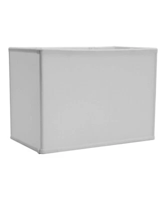 Rectangular Drum Lampshade (6.5x12) (6.5x12) x 9 Softback White Linen - Image 1 of 4