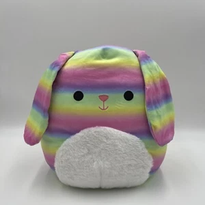 Squishmallows 12” Danya Easter Bunny Fuzzy Belly Floppy Ears Rare Rainbow - Picture 1 of 7