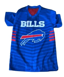 Z NFL Buffalo Bills Reversible Jersey Youth Sz M Red Blue Football 34” Chest - Foto 1 di 4