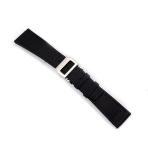 Canvas- Uhrenarmband, 20 mm I 21mm I 22mm  schwarz mit Faltschließe - Zdjęcie 1 z 5
