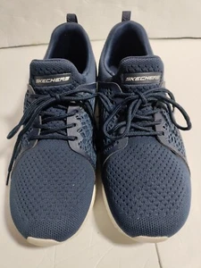 Skechers Wide Fit Women's Blue Memory Foam Mesh Slip On Athletic Walking Shoes - Picture 1 of 10