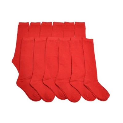 6~12 pares de calcetines escolares uniformes hasta la rodilla para mujeres niñas junior lisos niños azul marino blanco Foto 1 de 2