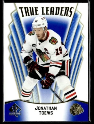 2021-22 SP Authentic True Leaders Blue Jonathan Toews #TL-6 - Image 1 of 2