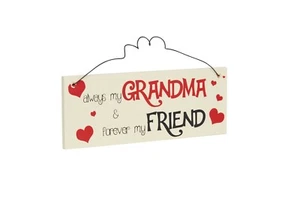 Hanging Grandma Plaque Nan Nanny Wooden Wall Sign Shabby Chic Gift Idea Novelty - Picture 1 of 8