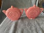 Vintage Pink, Ceramic Teapots with Wall Pocket
