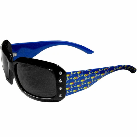 KANSAS JAYHAWKS WOMENS SUNGLASSES BLING UV PROTECTION AND W/FREE POUCH/BAG NEW Cover