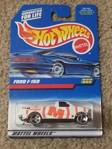 Hot Wheels Ford F-150 #865 Truck White Marcus Mine Line 1998 NIP 3 Spoke Rims - Picture 1 of 7