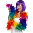 Pride Accessory Rainbow Coloured Feather Boa Fancy Dress Flapper 80G