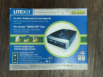 LiteOn SHW-160P6SU06C 16X EXTERNAL DVD + -RW DRIVE EZ-DUB - Image 1 of 4