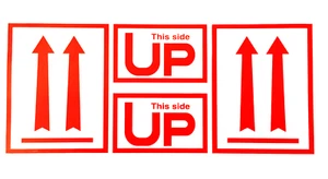 4x9 This Side Up Arrow Labels Pallet Shipping Adhesive Stickers 2 RLS of 200 EA - Picture 1 of 3