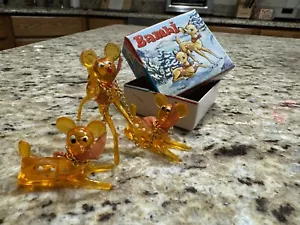 Vintage Disney Bambi e bambini set in scatola statuine cervo plastica Hong Hong Hong - Foto 1 di 9