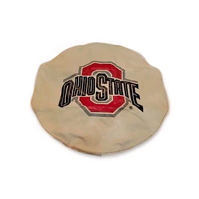 Ohio State Buckeyes Tire Cover O Logo White Vinyl A NCAA Football Columbus Wheel - Image 1 of 4