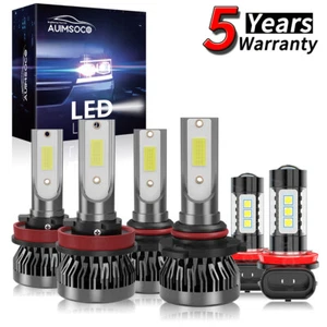 For Nissan Rogue Select 2014-2015 Combo 6x LED Headlight Kit Super Bright Bulbs - Picture 1 of 22