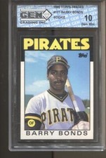 1986 Barry Bonds Topps Traded #11T Gem Mint 10 RC Rookie Pirates Giants