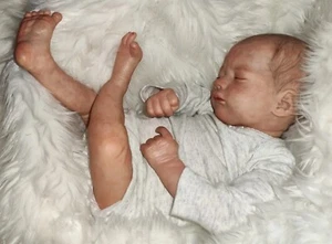 Reborn Baby Girl sleeping Dolls, Realistic, weighted, lifelike, magnetic passy - Picture 1 of 16