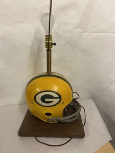 Lámpara de casco de fútbol americano vintage Riddell Green Bay Packers Kra-Lite original - Imagen 1 de 17