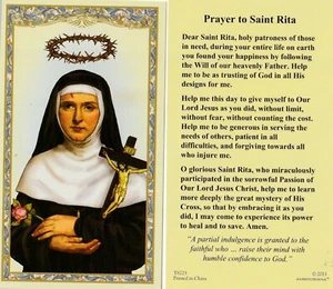 +Holy Card~"Prayer to Saint Rita" *Prayer on Back (#18} - Picture 1 of 3