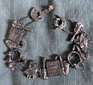 Musiker Noten Violine Kopfhörer Klavier silberfarben Slide Armband Geschenk - Bild 1 von 1