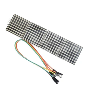 MAX7219 Dot Matrix Module Microcontroller 4 In 1 Display 5P Line For Arduino - Bild 1 von 4