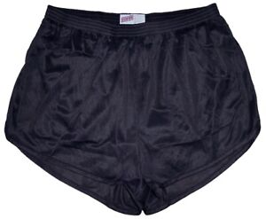Black Nylon Ranger Panties Silkies Running Track Shorts by Soffe Men's Large