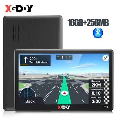 XGODY 7 Zoll GPS Navigationsgerät für Auto PKW LKW Mit 16GB+256MB AU EU Karten - Bild 1 von 4