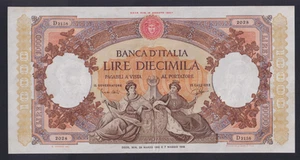 Banconota Italia 10000 lire Regine del Mare 1962 P.-89d SPL/XF - Imagen 1 de 3