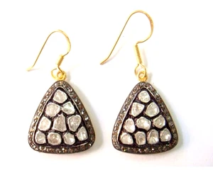 Natural Diamond Earrings 925 Sterling Silver Women Earrings Christmas Gift - Picture 1 of 3
