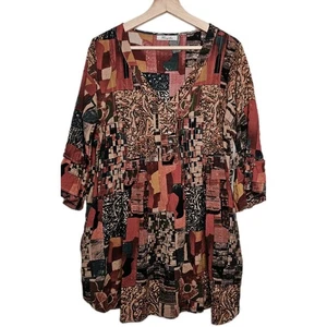 Hourglass size 16-18 approx womens unique tunic  top with pockets - Picture 1 of 14