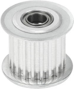 uxcell Aluminum 20T 5mm Bore 3mm Pitch Timing Belt Pulley with 5mm, Silver - Picture 1 of 2
