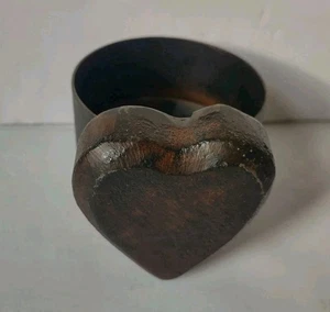 JAN BARBOGLIO Brutalist Style 3" Iron Candle Holder Votive w/ Heart HTF - Picture 1 of 8