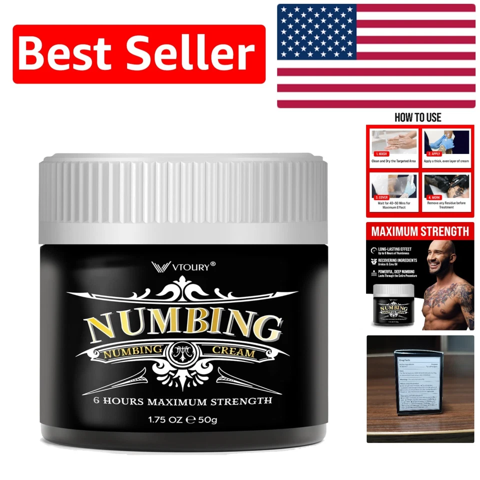 Crema anestésica profunda de 50 g con vitamina E y árnica para la máxima comodidad de la piel Foto 1 de 4