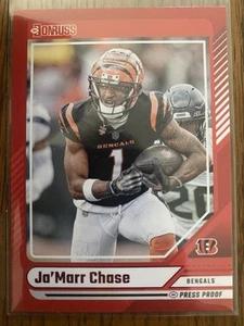 2024 Panini Donruss JA’MARR CHASE red Press Proof Cincinnati Bengals Card - Picture 1 of 2