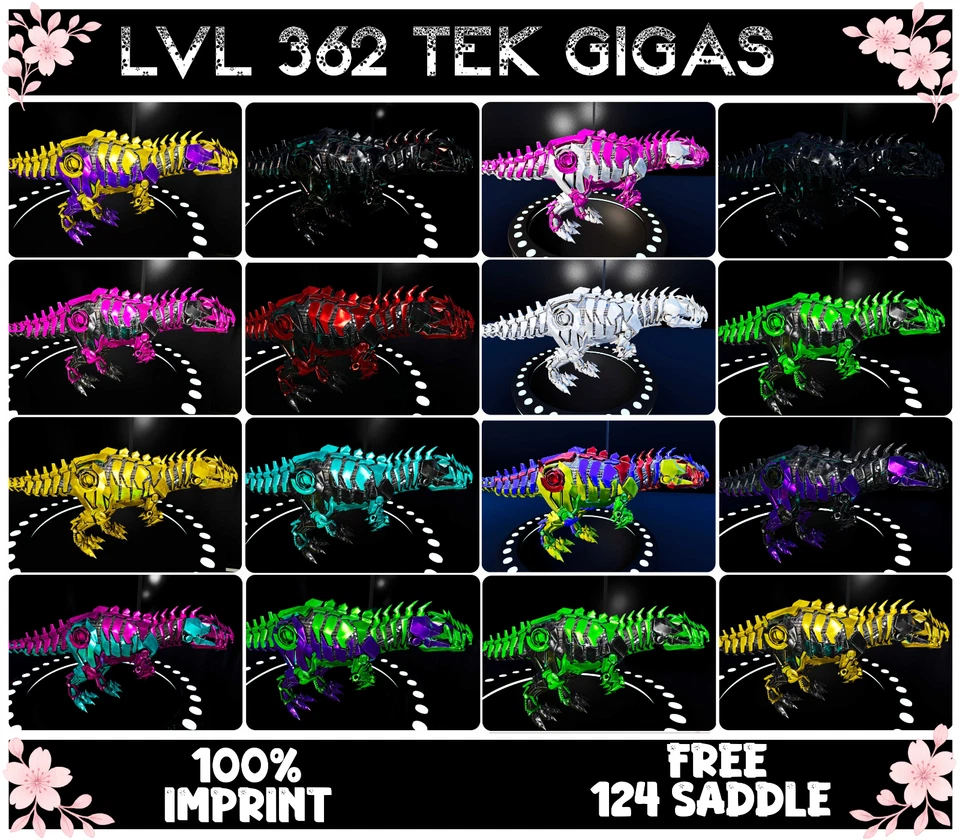 1600 Melee TEK GIGA ARK🌸 Survival Ascended ASA PVE (Giganotosaurus) - Image 1 of 1