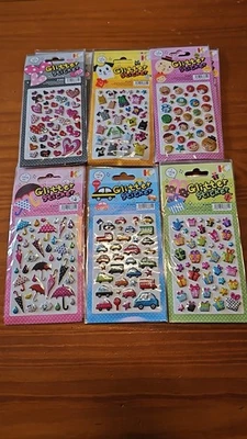 Glitter Sticker Aufkleber  Herz Geschenk Basteln Auto Sammeln  Mitbringsel - Bild 1 von 4