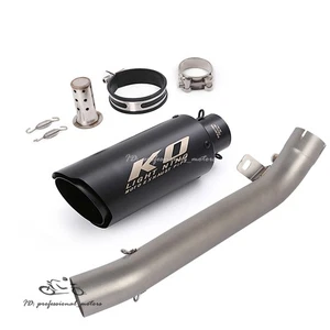 For Suzuki GSXR1000 2007-2008 Exhaust System Connect Link Pipe Black Muffler - Picture 1 of 10