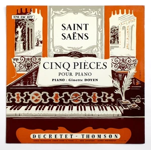 GINETTE DOYEN Saint-Saens piano recital french 1955 Ducretet 270 CW 077 10" LP - Imagen 1 de 3