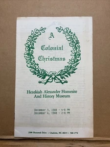 Programa de teatro colonial navideño del 3-4 de diciembre de 1988 Museo Ezequías Alexander NC B9 - Imagen 1 de 12