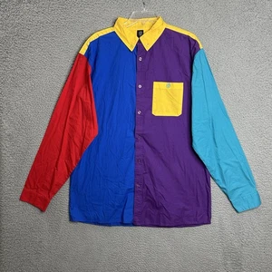 Odd Future Donut Button Up Shirt Mens XL Multicolor Long Sleeve Regular Casual - Picture 1 of 12