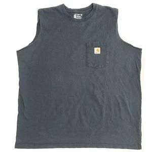 Carhartt Blue Sleeveless Pocket Sleeveless Tank - Size 3X - Picture 1 of 3