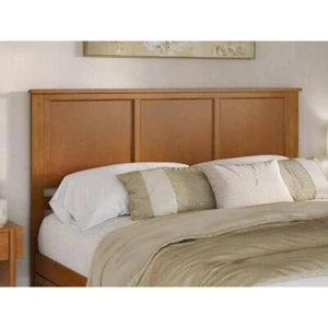 AFI Headboard King Size Panel w/ Attachable Charger Solid Wood in Light Toffee - Picture 1 of 7