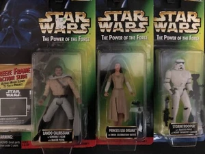 Star Wars Power of Force Freeze Frame Action Slide lot of 3 Figures - Picture 1 of 7