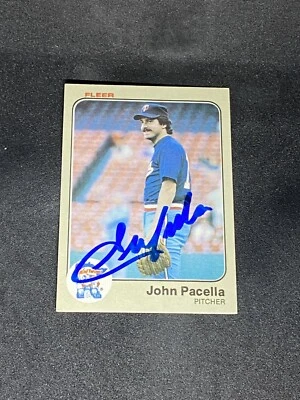 John Pacella 1983 Fleer #622 Minnesota Twins Mets Auto Autographed Signed Card - Image 1 of 3