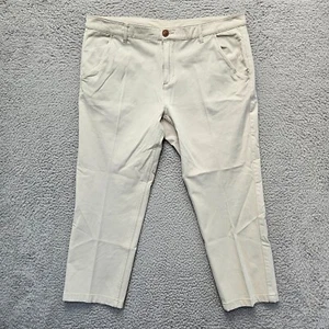 Mugsy Herren 39x26 Hose Tapered Stretch Flatfront Workwear Chino Beige - Bild 1 von 14