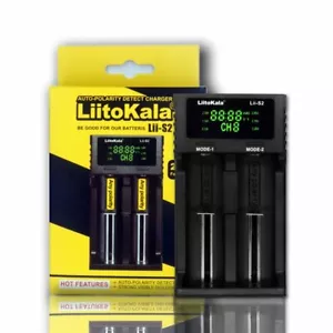 Liitokala lii-S2 Caricabatteria intelligente 2 slot IMR/LiFePO4 Ni-MH AA - Foto 1 di 8