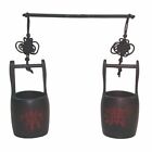 BAMBOO BUCKET SCALES - Oriental Feng Shui Decoration - Rapid same day Despatch