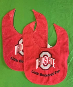 NCAA Ohio State Buckeyes 2er-Set Frottee Lätzchen Säugling Baby Einheitsgröße - Bild 1 von 2
